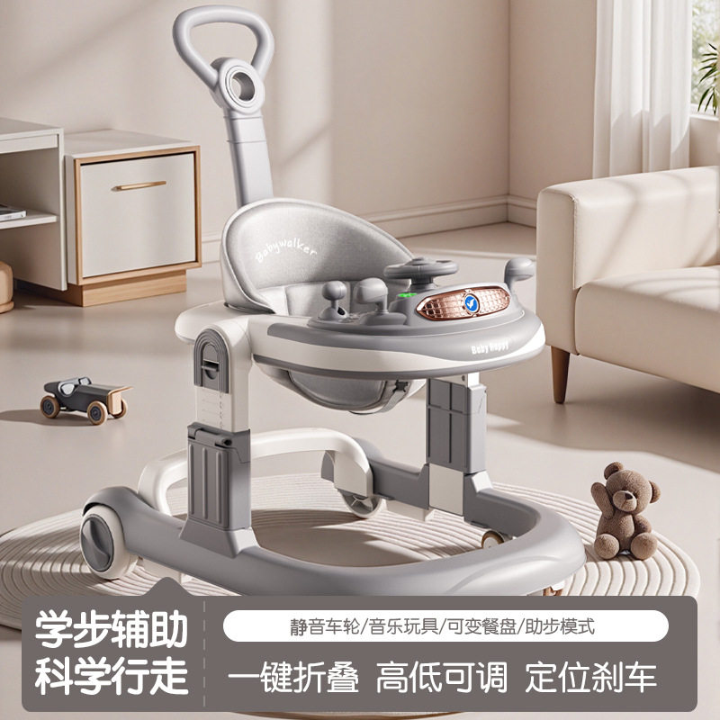 出口跨境婴儿学步车防o型腿多功能6到18个月宝宝2025款防侧翻推车