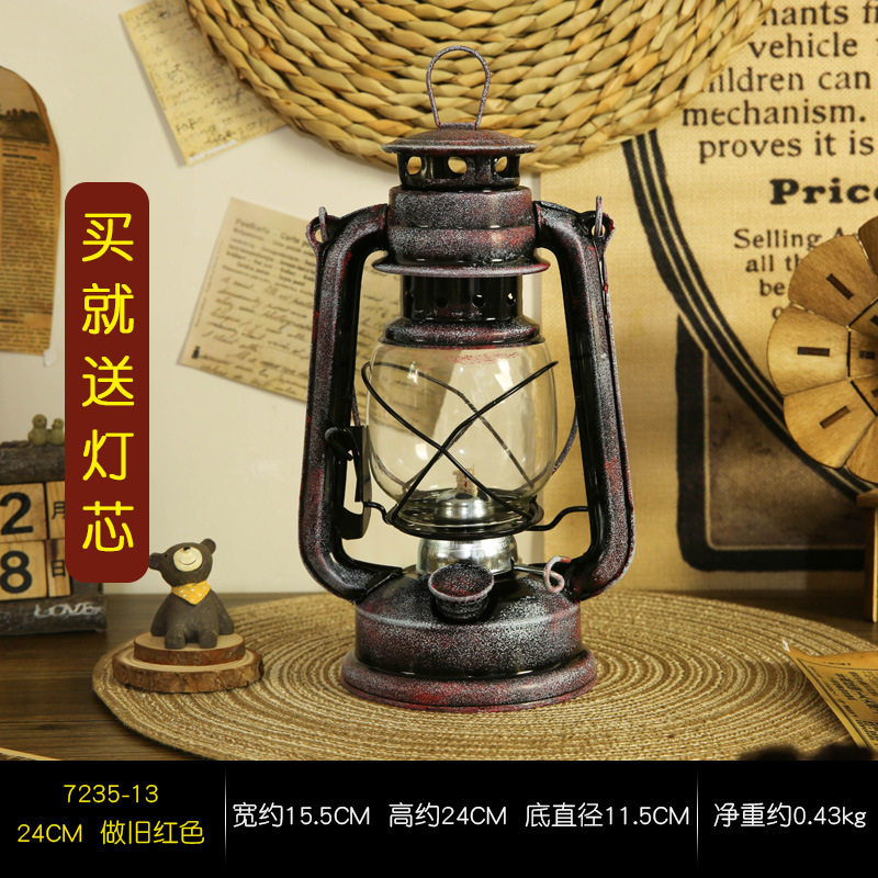 户外红煤红油灯老油灯老式马灯复古怀旧桅灯户外野营灯场景装饰