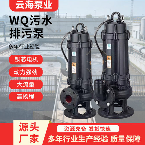 WQ潜水排污泵抽水泥浆泵排污泵高杨程污水提升泵农用排污潜水泵