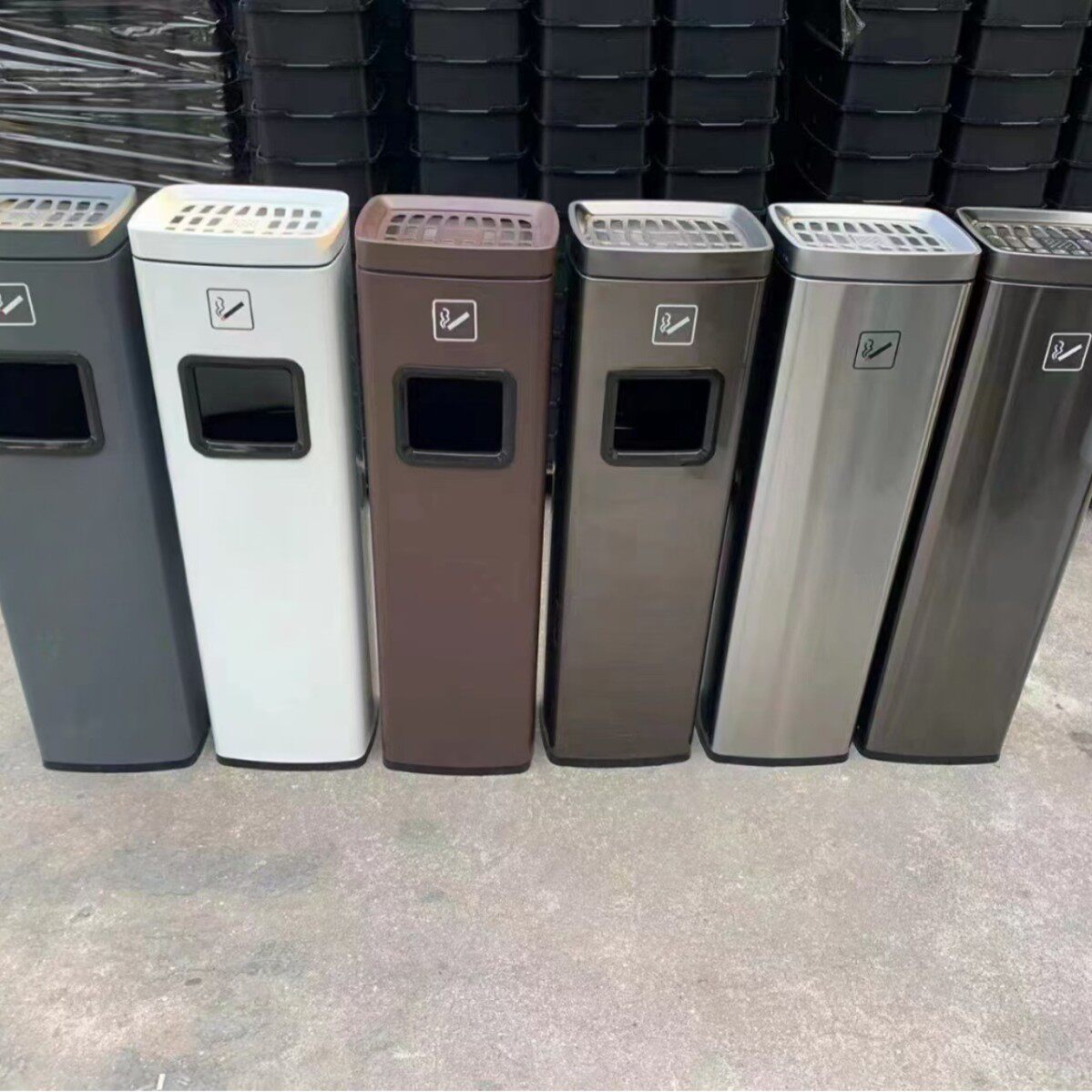 烟蒂柱酒店烟灰柱户外垃圾桶大堂吸烟区筒立式烟头烟灰皿不锈钢