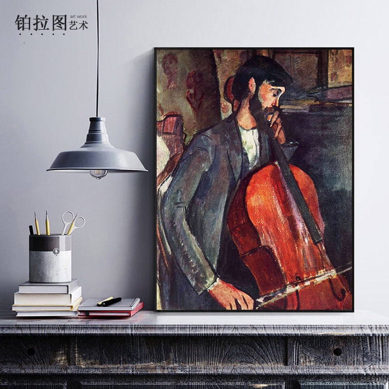 Modigliani装饰画莫迪里阿尼小众轻奢抽象人物挂画民宿壁画批发