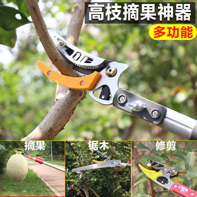 高空摘果摘枇杷伸缩杆多功能果树采摘果器加长修枝剪专用修剪采果