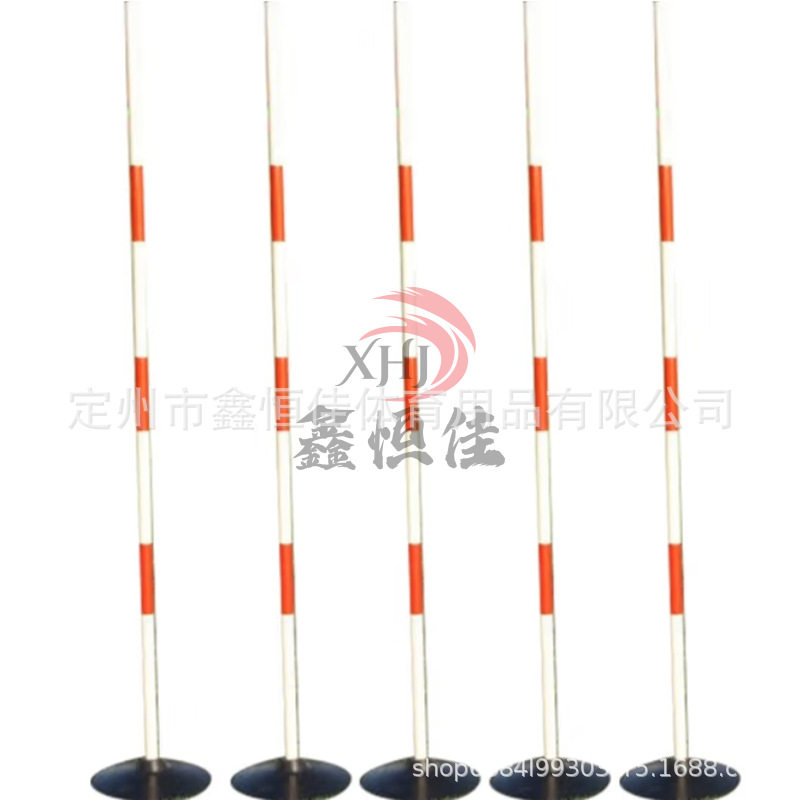 标志杆障碍物练车杆1.5米pvc+2kg橡胶底座*10套蛇形跑杆倒车杆