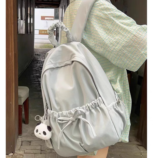 书包女生小学生3-6年纯色简约双肩包美拉德初高中生研学通勤背包