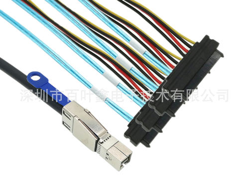HDMINISAS(SFF-8644)TO2*SAS29P(SFF-8482)(12G)-2.0M
