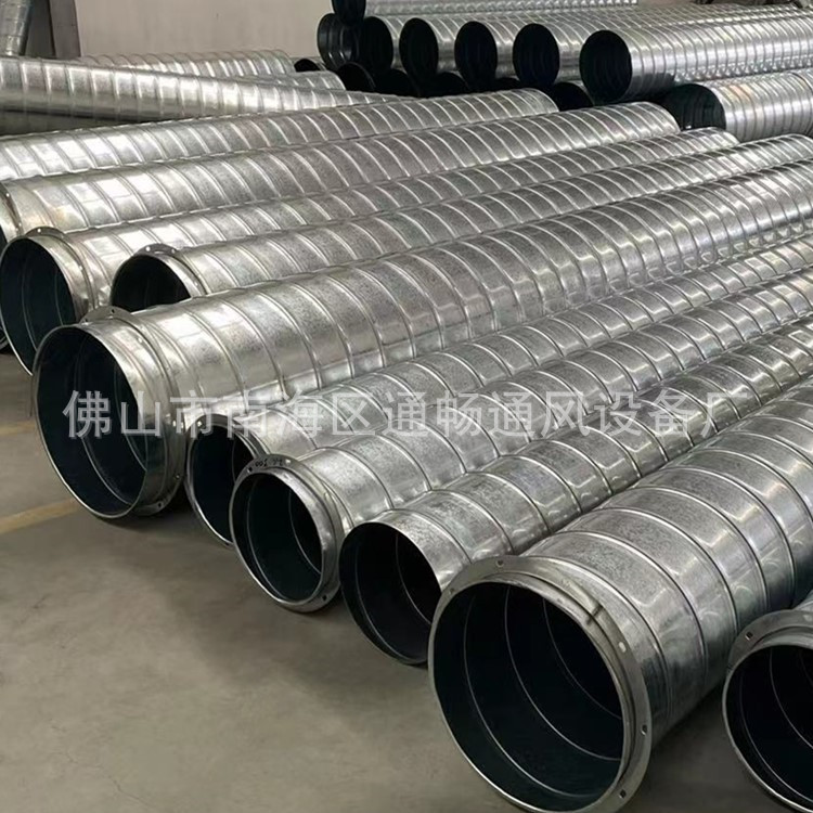镀锌板排风筒 梅州兴宁厂家陶瓷窑炉、吸尘废气净化通风管道