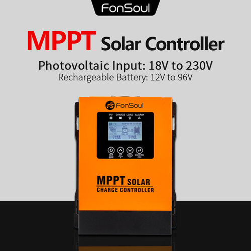 跨境MPPT太阳能控制器自动识别电压18V-230V家用光伏智能大功率