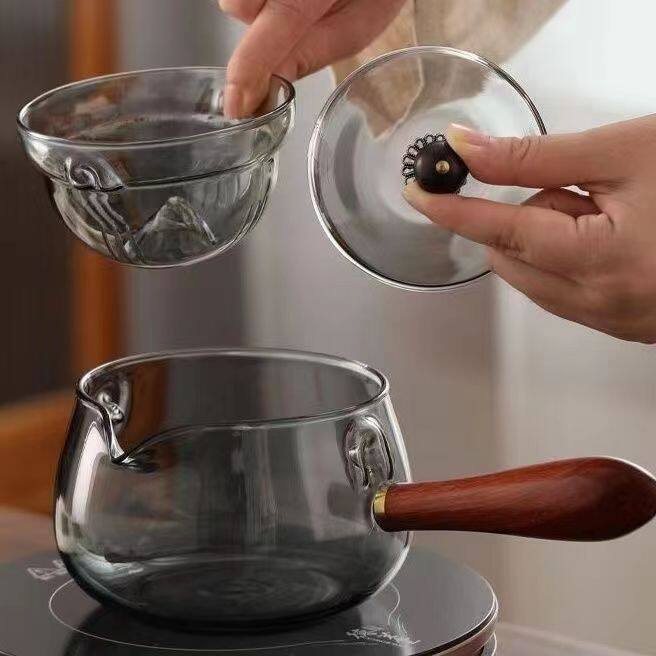 批发煮茶壶带过滤耐热加厚烧水壶玻璃茶壶家用茶具套装逍遥壶泡茶