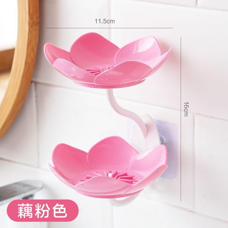 新疆包邮肥皂盒壁挂沥水双层香皂盒免打孔家用置物架放香皂神器浴