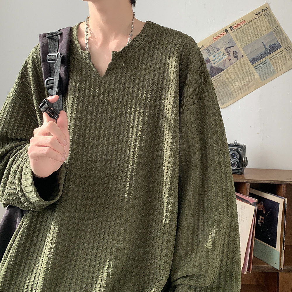 肌理感长袖t恤男女2026春