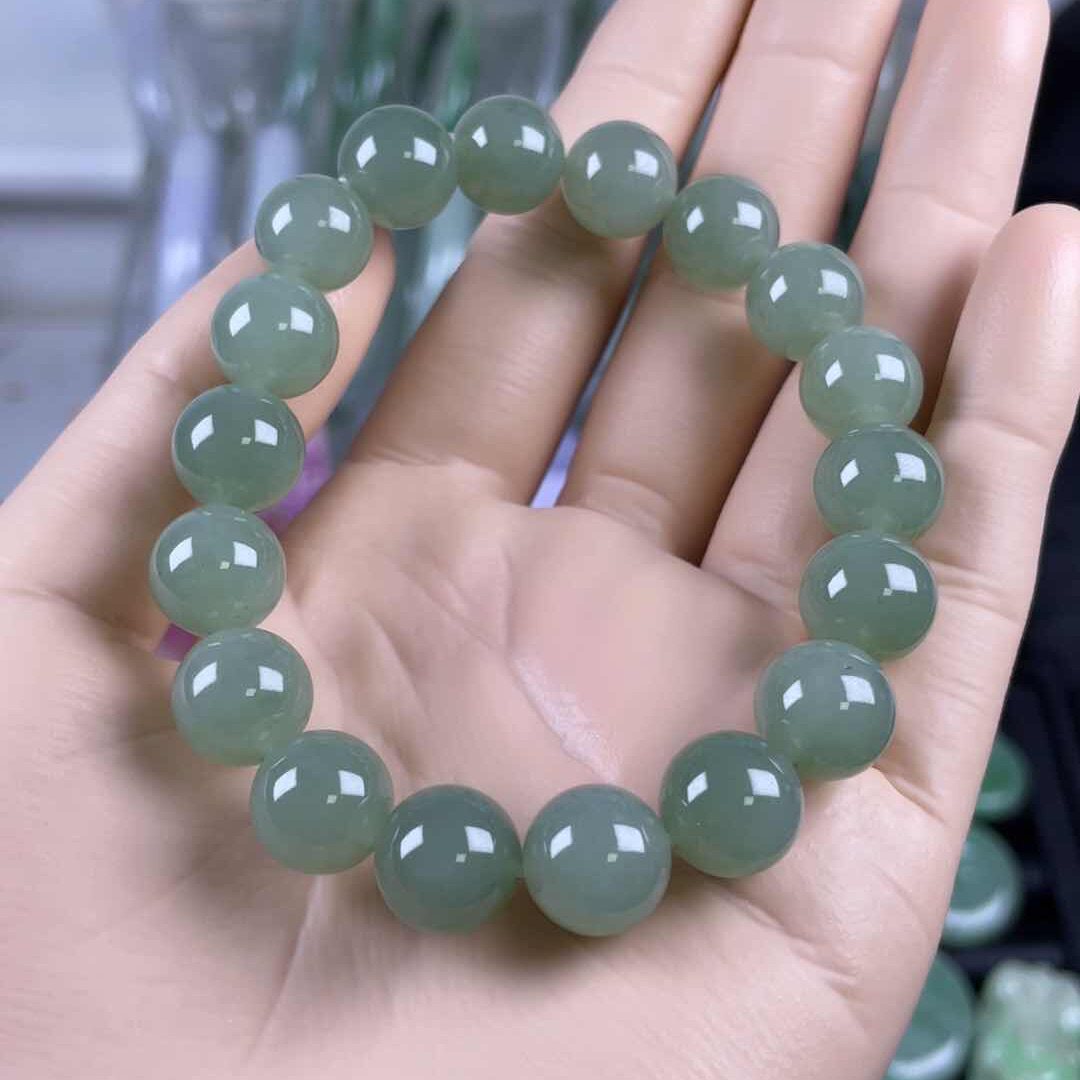 湖水绿手串18颗