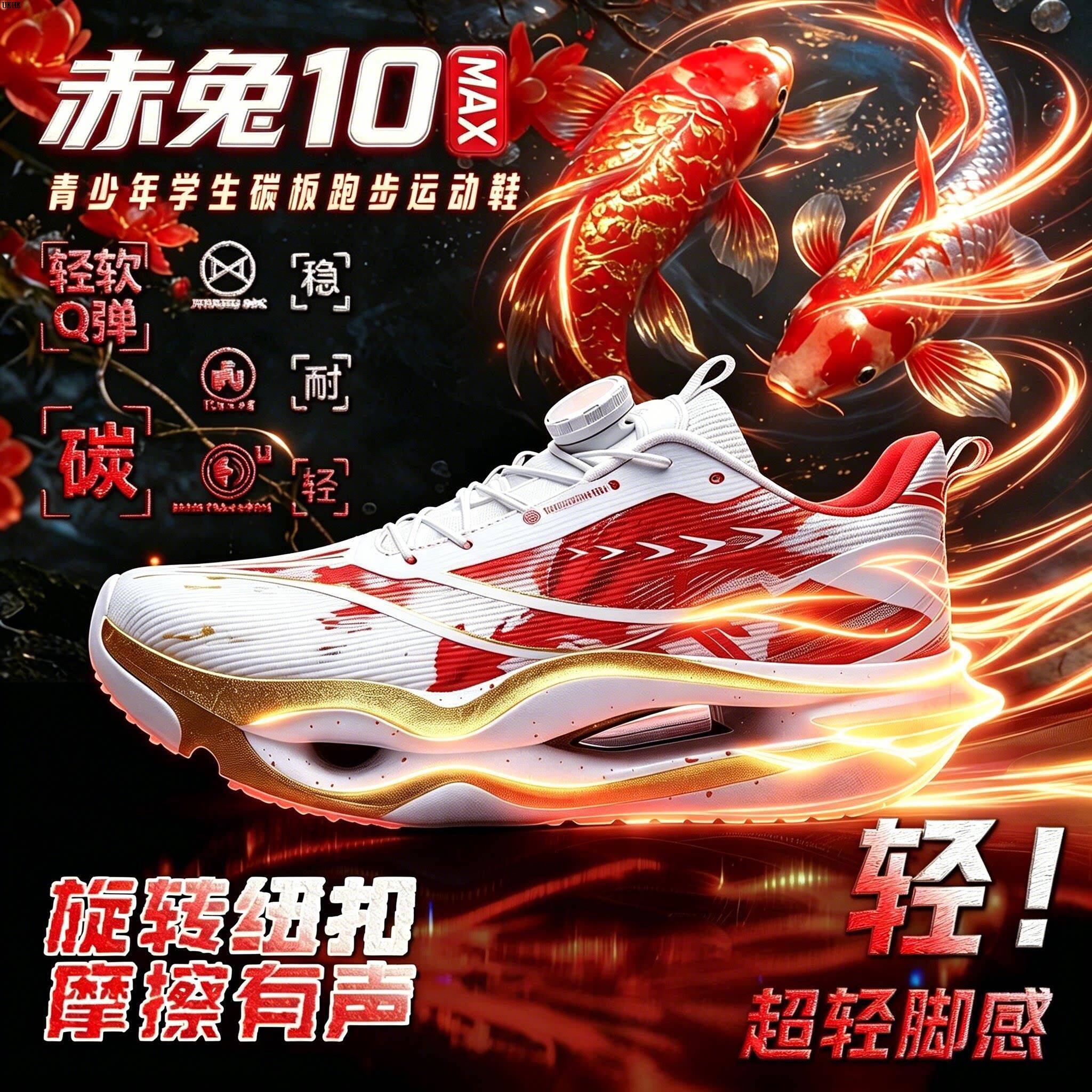 赤兔10proMAX碳板学生跑步鞋新款男鞋运动网鞋12岁青少年竞速跑鞋