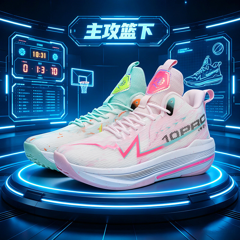 赤兔儿童篮球鞋超轻小码鸳