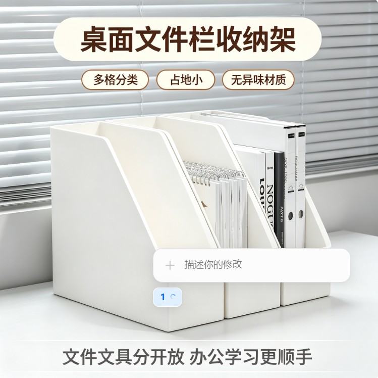 书立架桌面立式加厚学生书桌书本收纳架办公桌 A4 文件置物架子