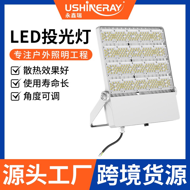 跨境高杆照明灯户外码头球场楼体建筑聚光投射灯led防水尘投光灯