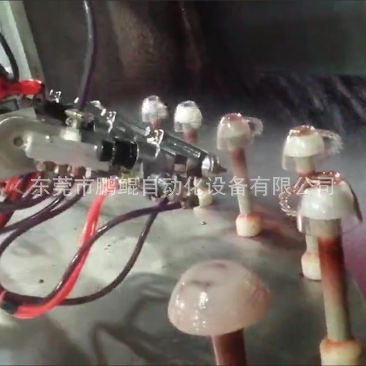 东莞玻璃杯1出4转盘式喷漆设备水杯4等分4枪喷涂设备喷油机厂家