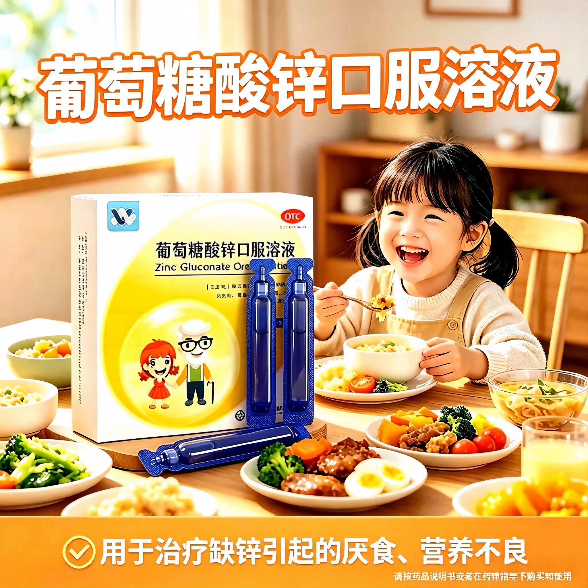 包邮效期好】纽兰葡萄糖酸锌口服溶液12支口腔溃疡 痤疮 发育迟缓