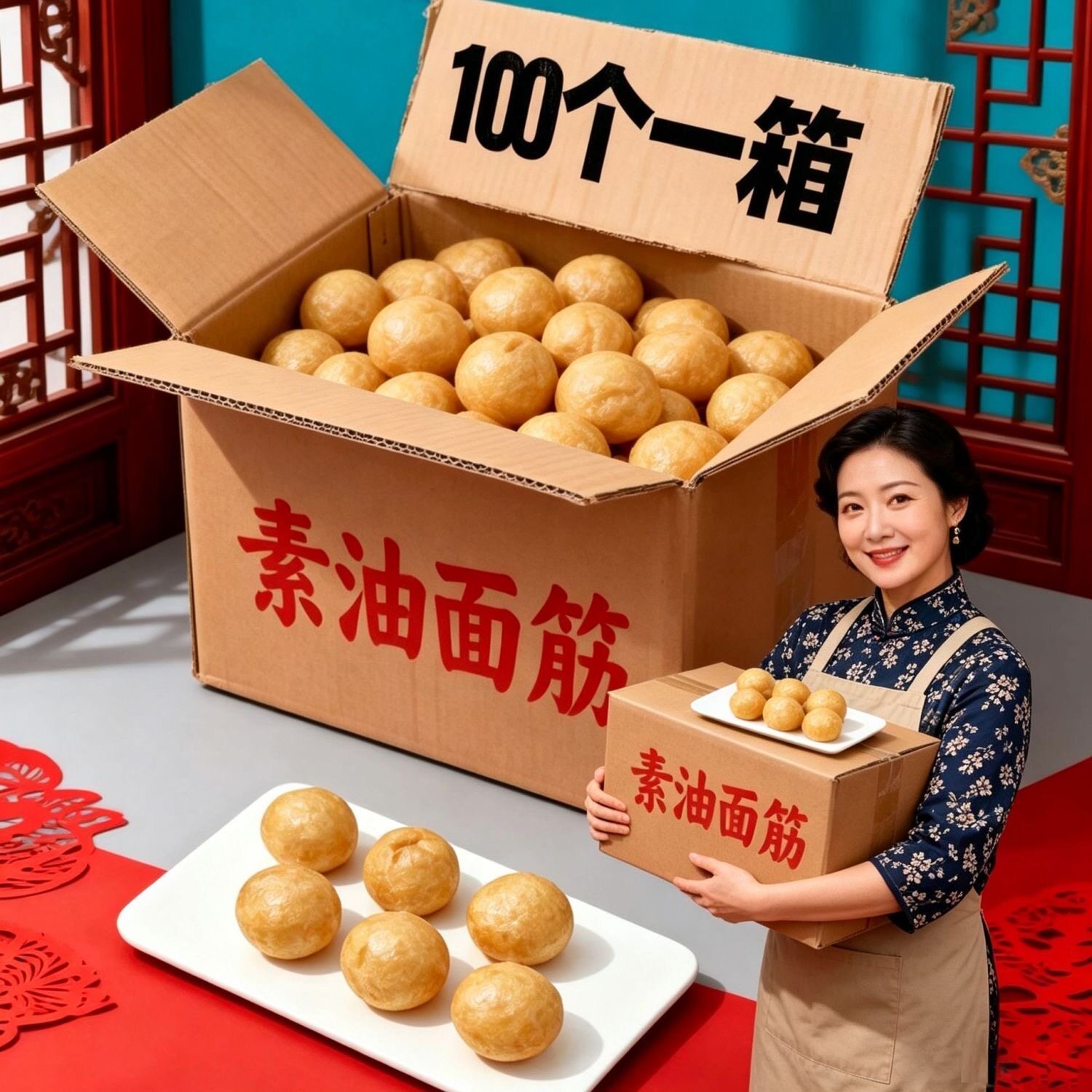 清水油面筋塞肉灌蛋泡麻辣烫火锅食材面筋球肉丸素油面筋无锡特产