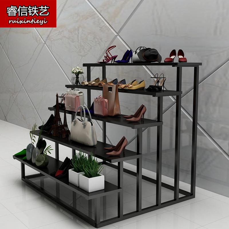 鞋店五层高低桌流水台内衣展示台男女装中岛架童装店鞋架包包架
