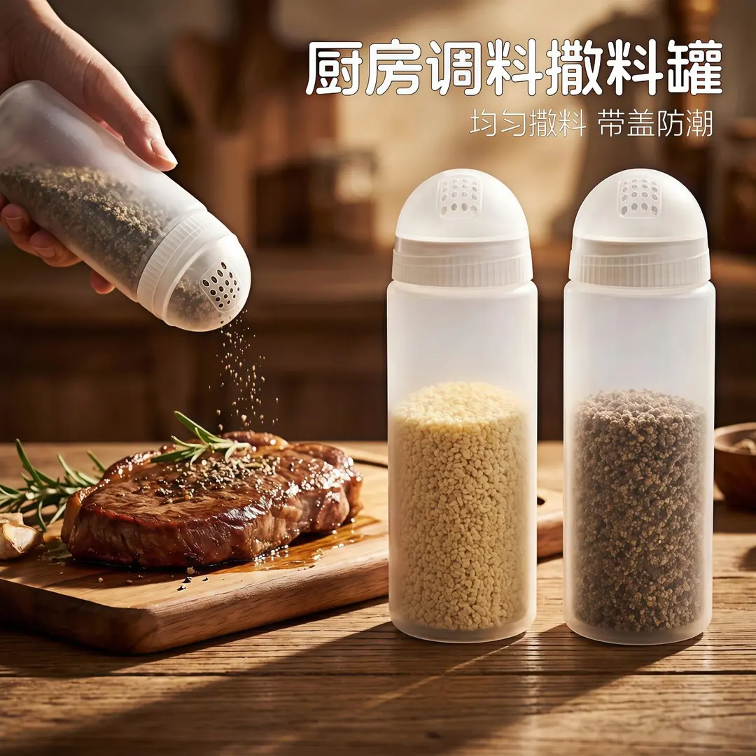 厨房调料撒料瓶罐家用食品分装瓶烧烤胡椒粉洗衣粉调味料收纳盒ZF