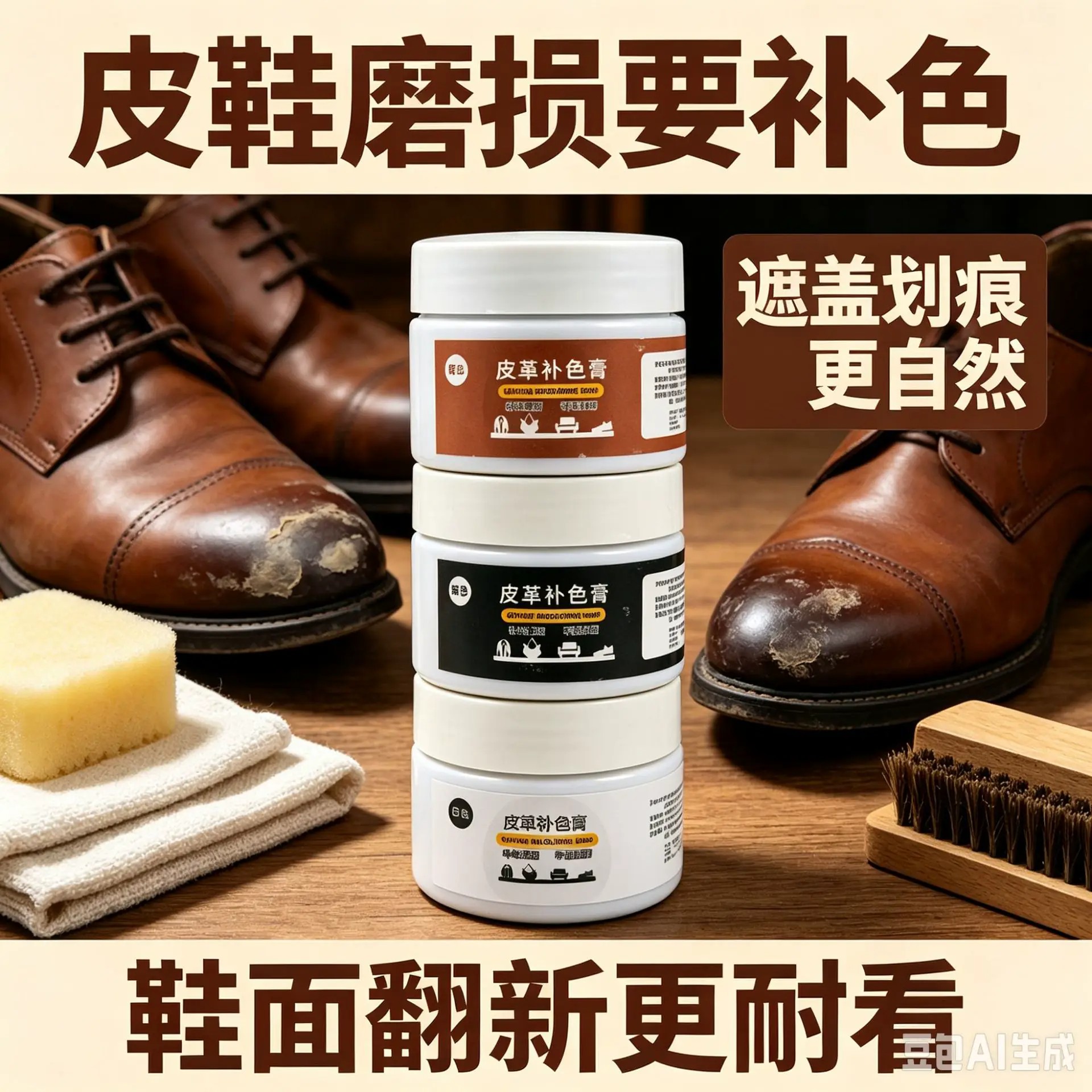 新款皮革补色膏皮具护理皮鞋补色皮衣上色沙发皮包翻新修复ZF