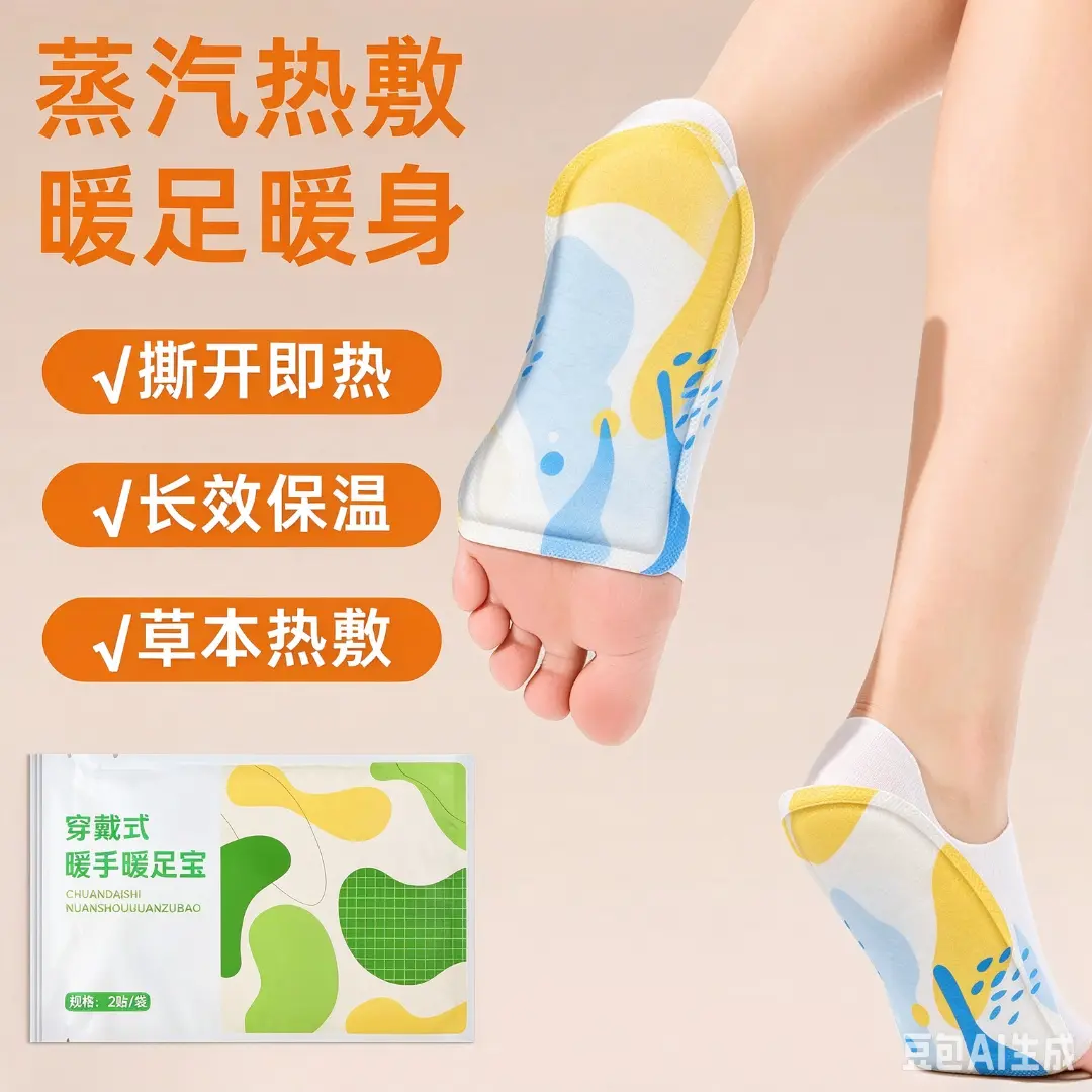 暖脚套穿戴式脚套热敷暖脚暖足贴鞋垫自发热脚足底热贴暖脚神器GM