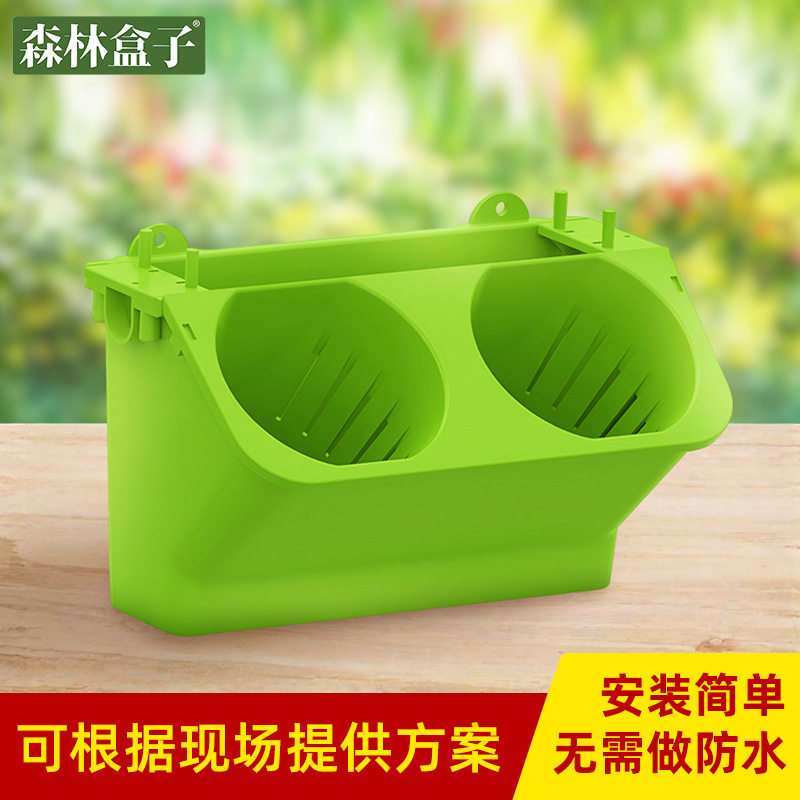 自吸水植物墙种植盒跨境园艺多肉壁挂式水培立体垂直绿化塑料花盆图片