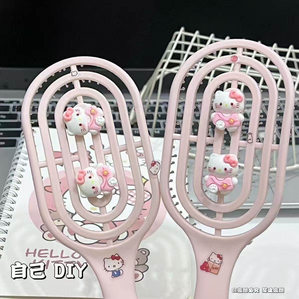 新款Kitty猫diy排骨定型造型学生蓬松气囊梳子湿两用气垫按摩u型