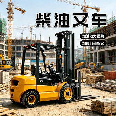 内燃柴油叉车工厂工地纸箱托盘货物燃油升降搬运车