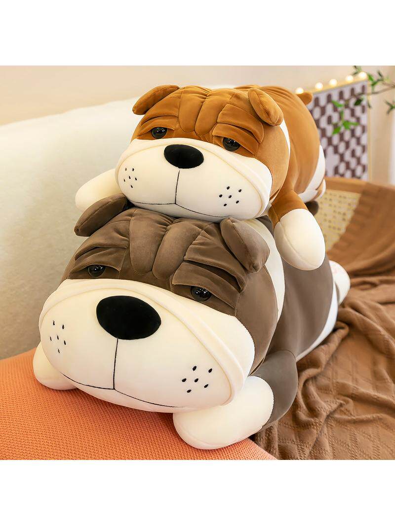 Simulation ugly Shar Pei dog plush toy pillow dog doll rag doll pug dog long doll girl boy