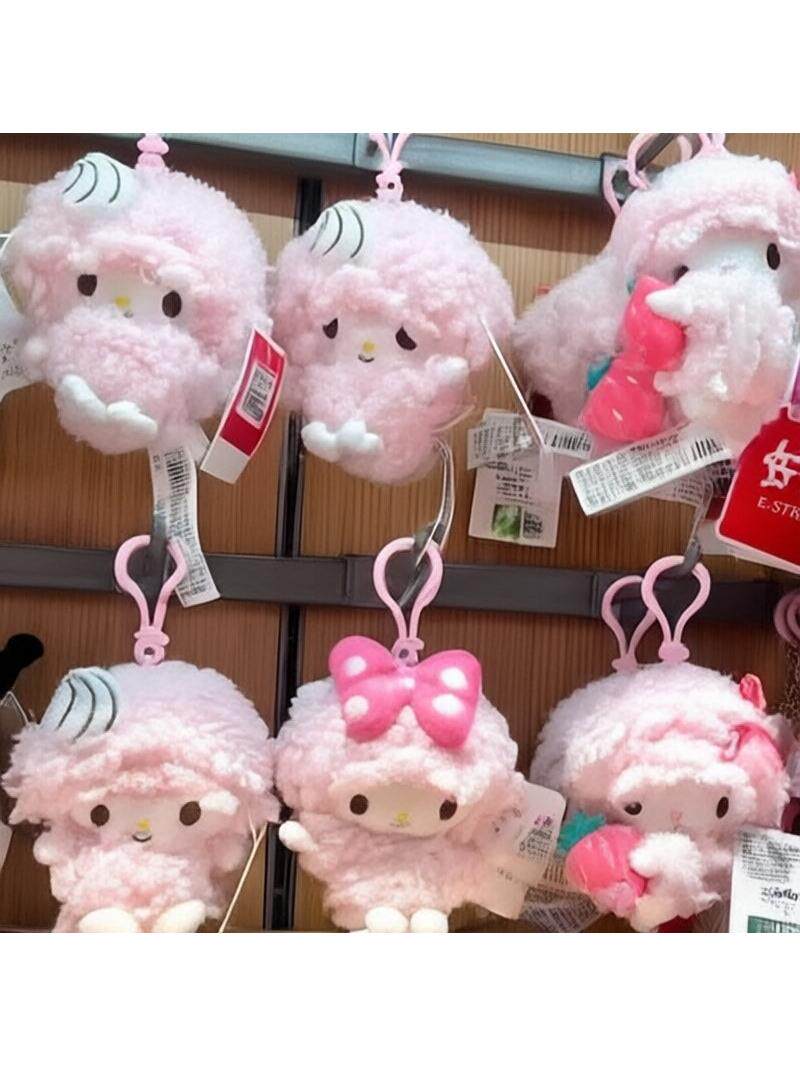 Cartoon cute shell lamb KT keychain doll pendant strawberry lamb koala doll pendant