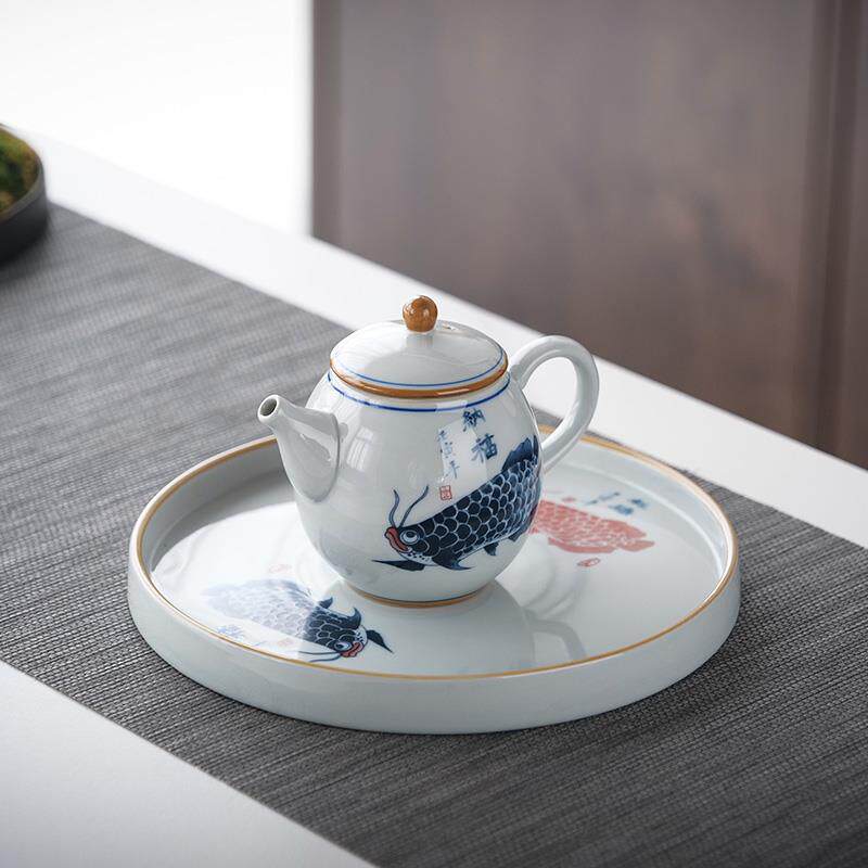 中式茶壶家用泡茶器手工仿古陶瓷茶具小号功夫茶具单复古中式单壶