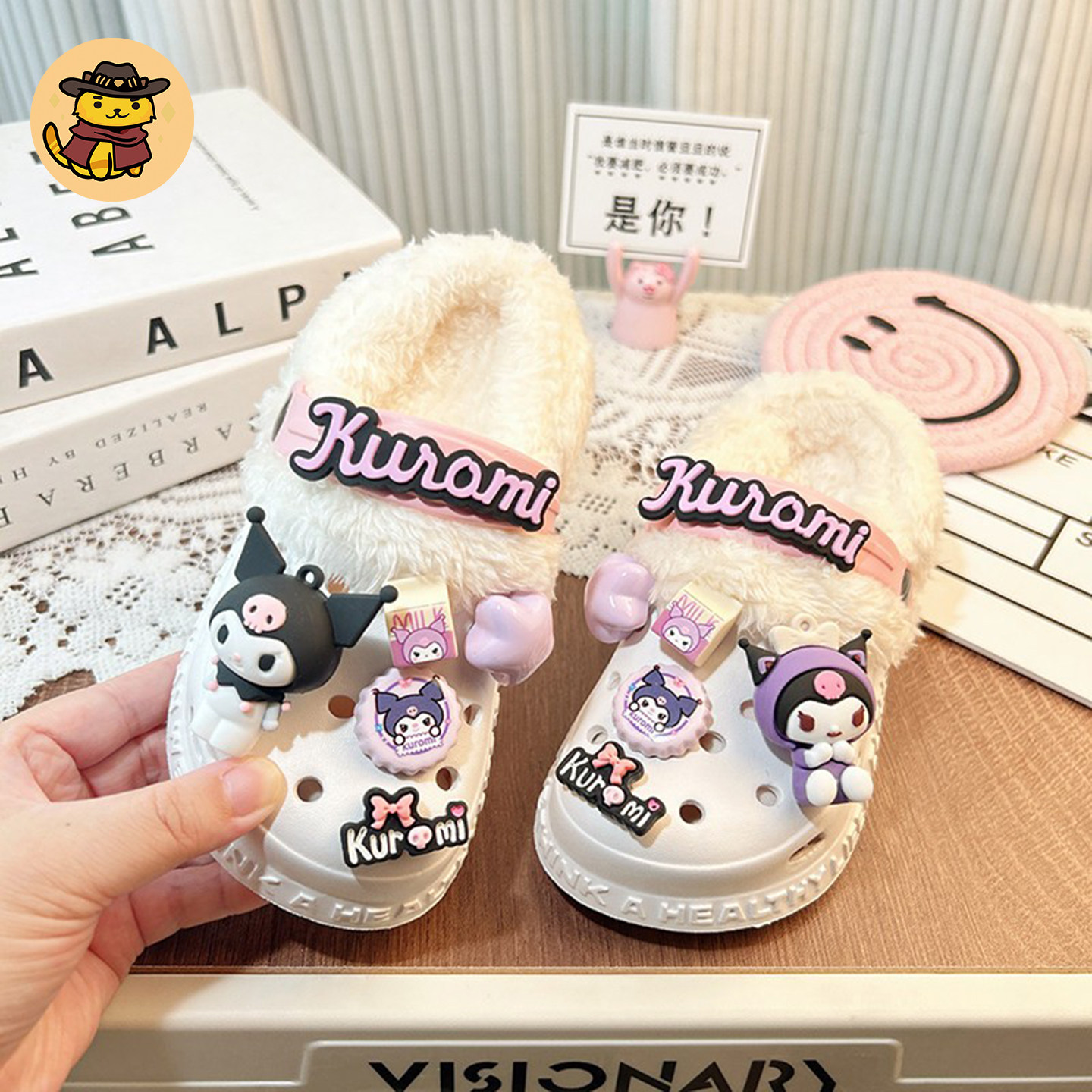 可爱女童秋冬精致保暖舒适洞洞鞋