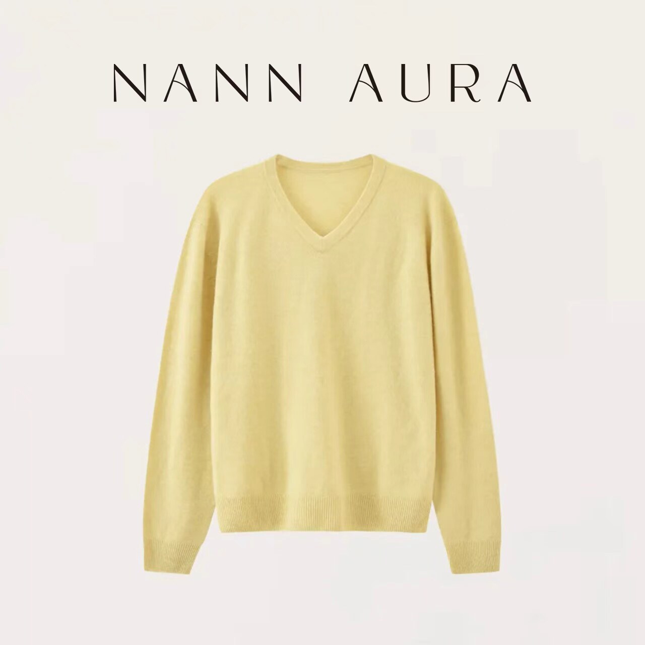 NANN AURA【云栖针织】韩系重磅高密90绵羊毛羊绒 毛衣上衣羊毛衫