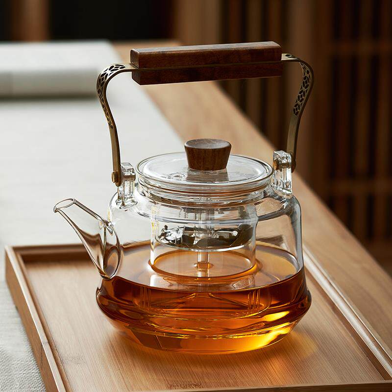 玻璃蒸煮茶壶耐高温电陶炉高硼硅烧水壶2025新款家用提梁壶泡茶壶