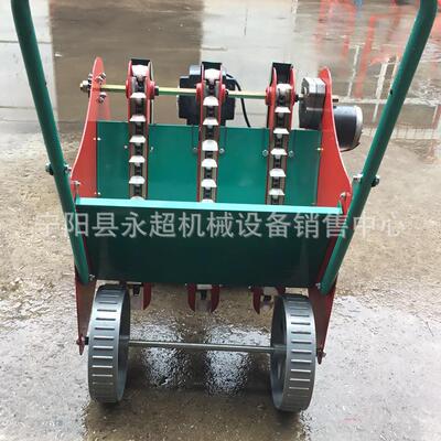 家用电动3行大蒜山豆播种机四行电动蒜头播种机行距株距可定制