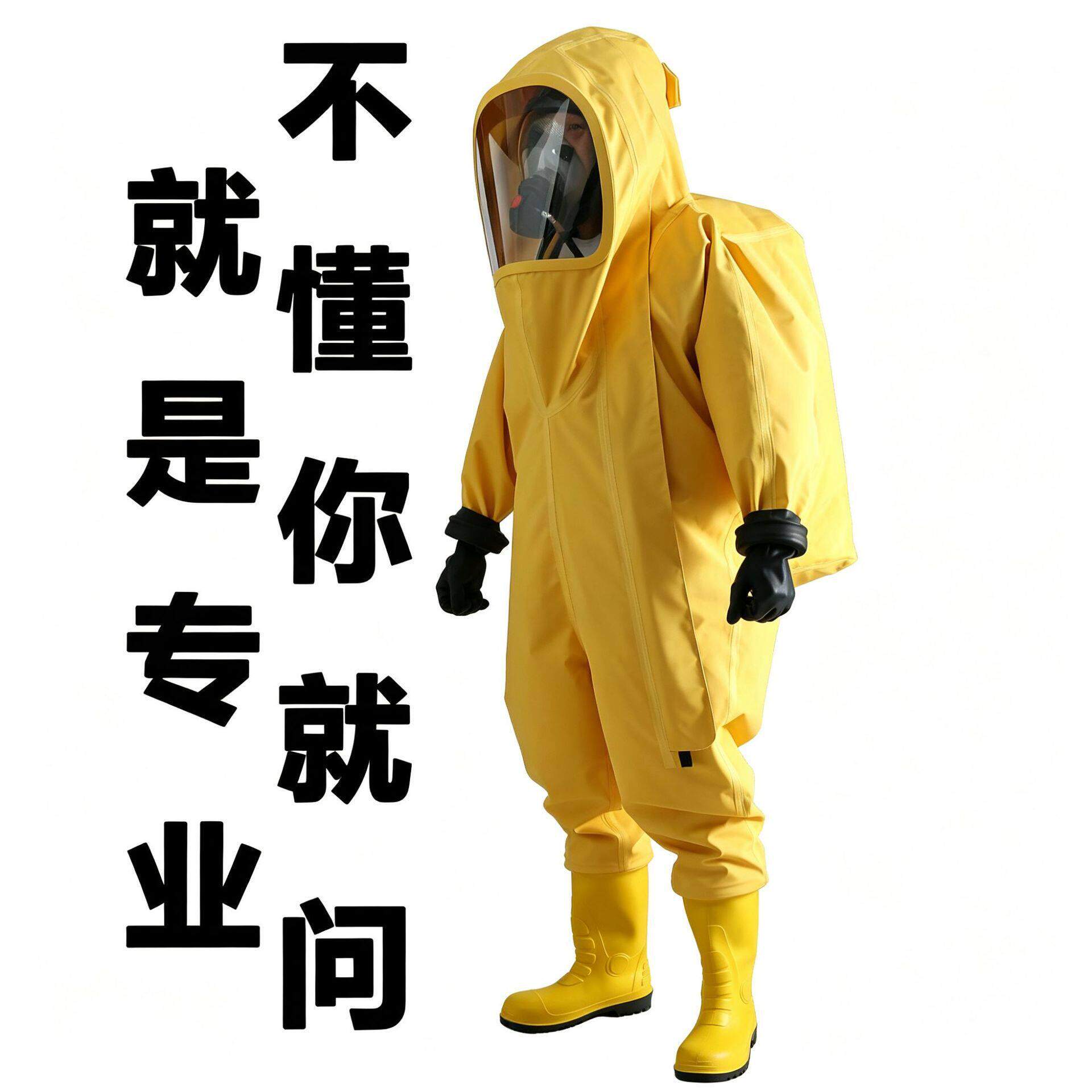 消防一级重型防化服工业3级/a级气密性防护服连体全封闭正压防护