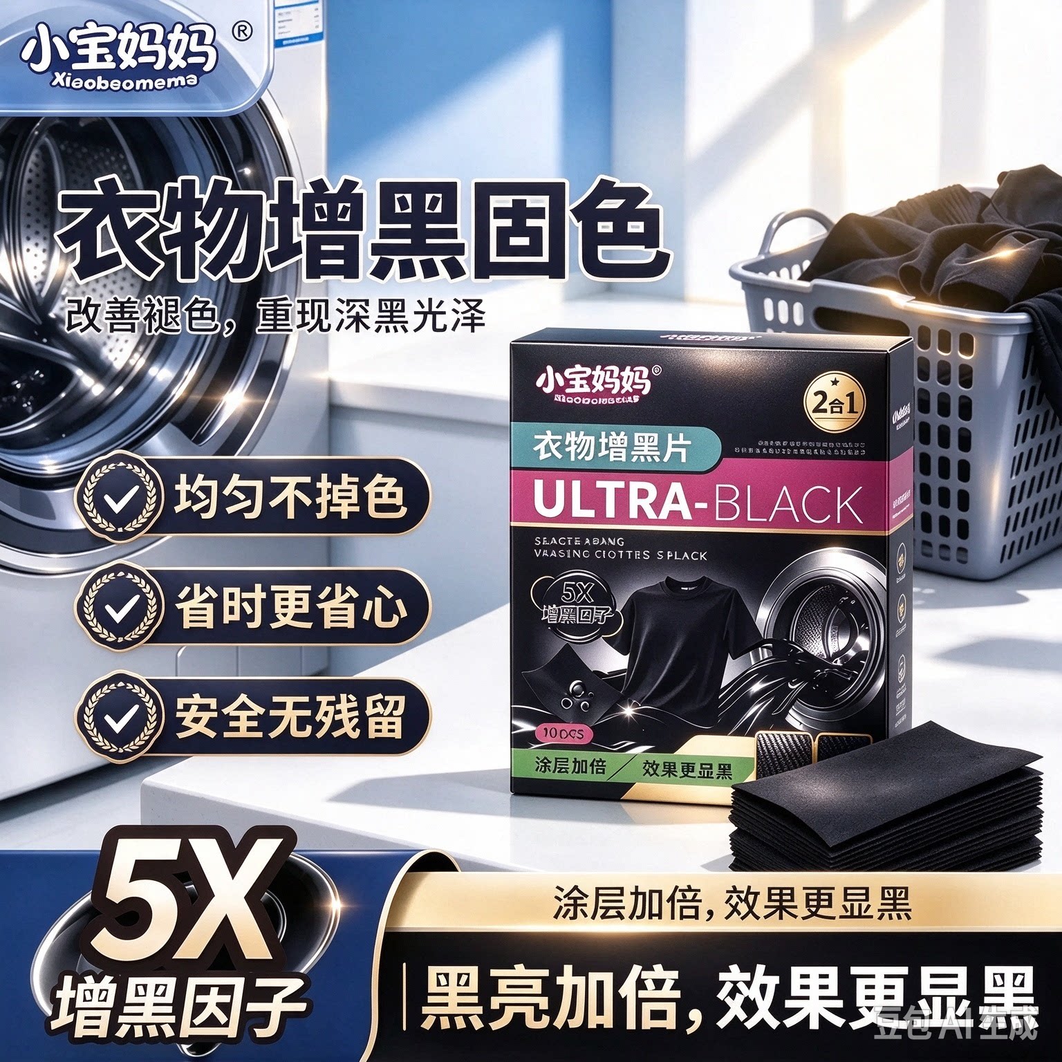 【德国热销】黑衣增黑洗衣片固色锁色防褪旧衣服染色还原剂补色HQ