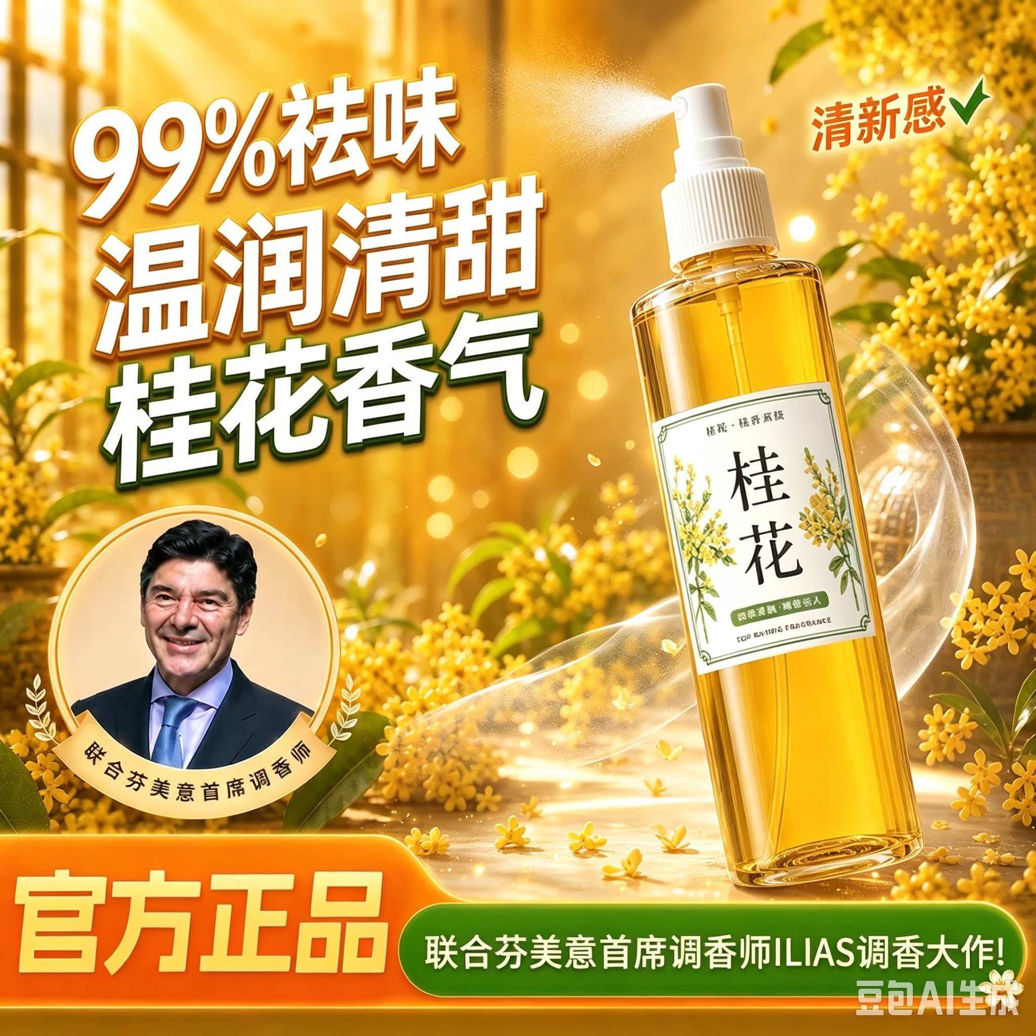 桂花清新剂喷雾家用卧室酒店卫生间厕所除臭消异味芳香剂持久HQ2