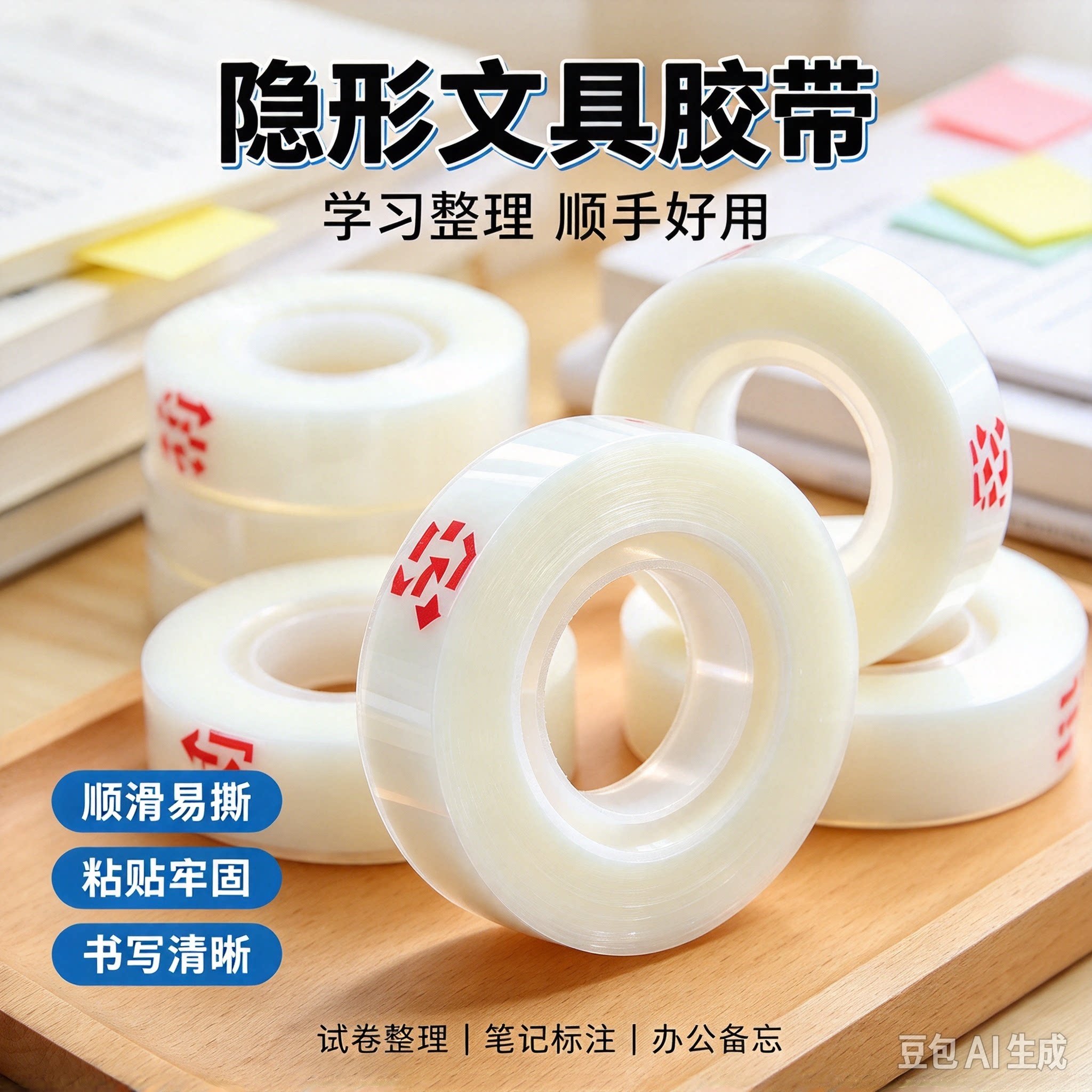 无痕修补粘贴照片海报办公上学多用胶带学生党MD