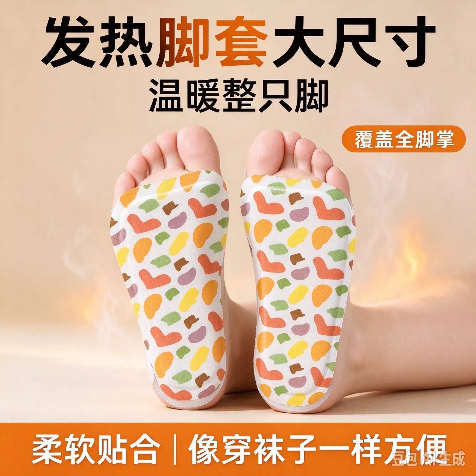 【升级款】穿戴式暖脚套艾草暖足贴大尺寸发热鞋垫热敷暖足宝MD3