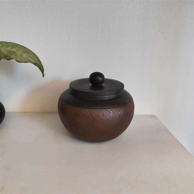 云南建水紫陶茶叶罐纯手工小号迷你密封便携约40克醒茶存茶罐包邮