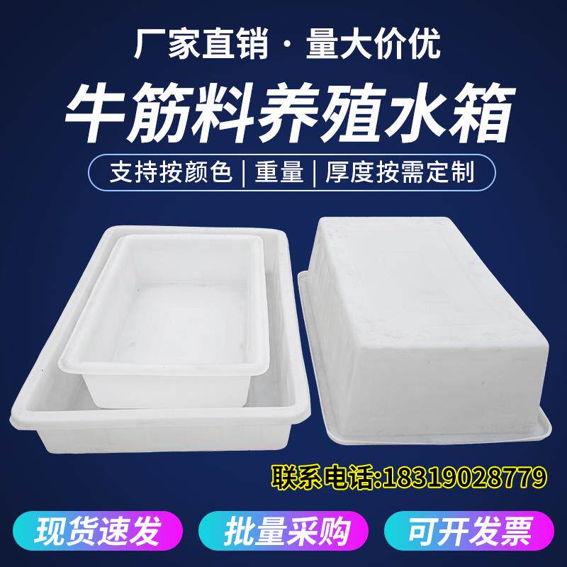 全新加厚塑料胶箱长方形养鱼箱养殖箱超大白盆塑料胶盆鱼盆养龟盆