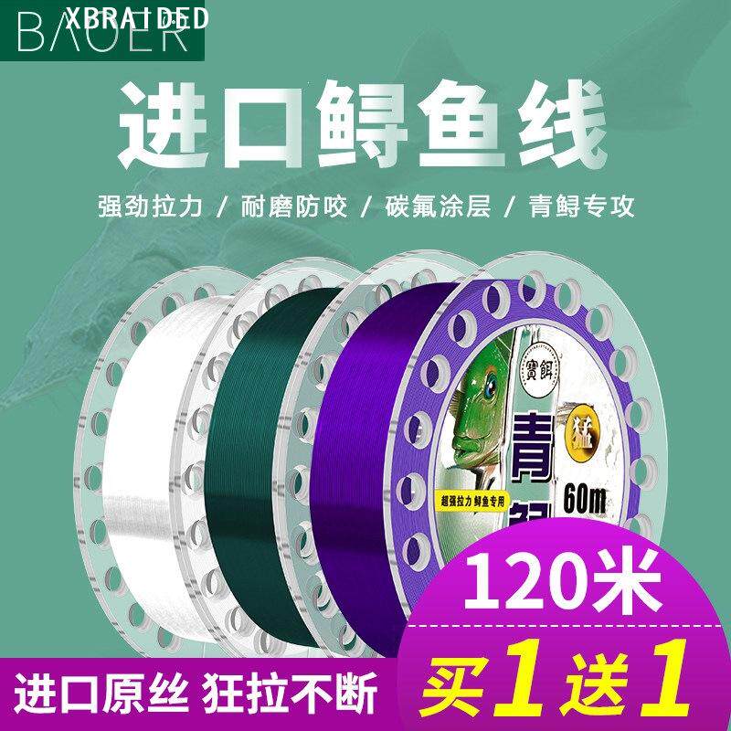RAIDED大物青鱼强拉力鱼线主线子线鲟鱼巨物尼龙线日本进口钓鱼线
