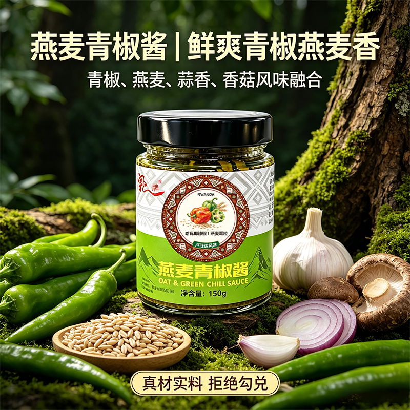 飘牌哈瓦那风味青椒燕麦酱150g