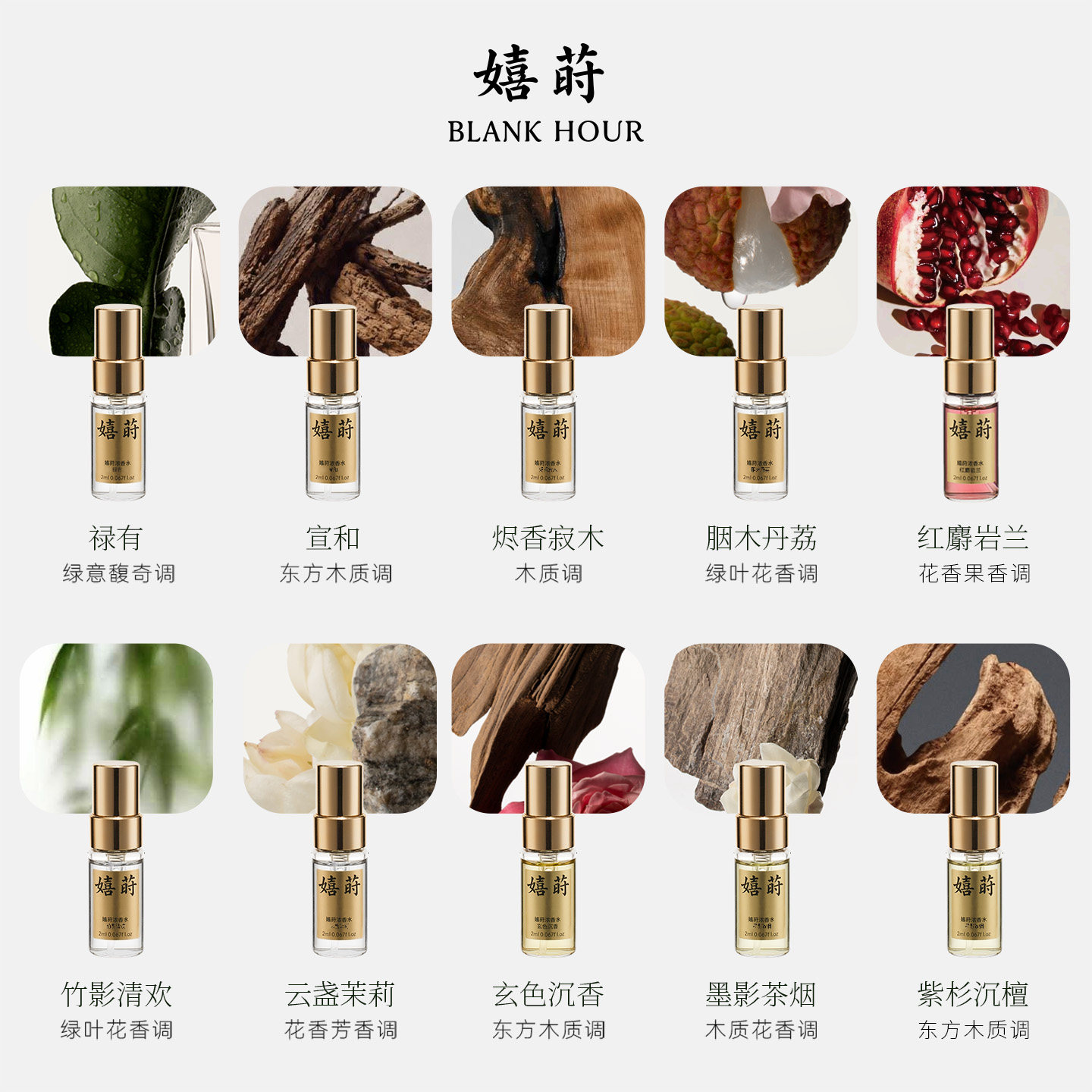 BLANK HOUR/嬉莳香水小样旅行装试香体验装试管小样2ml