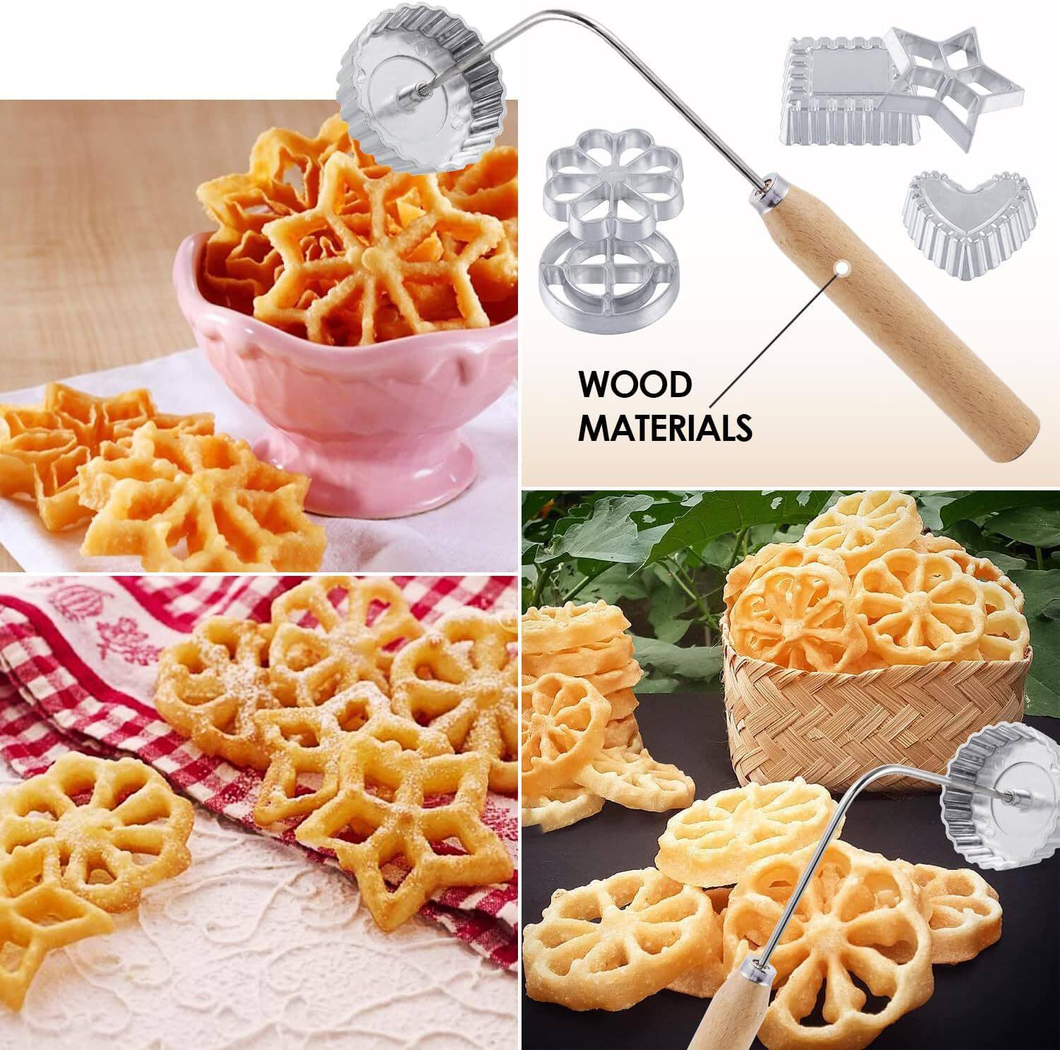 跨境油炸模具铝合金不粘勺油墩子萝卜丝虾饼勺烘焙模具厨房小工具