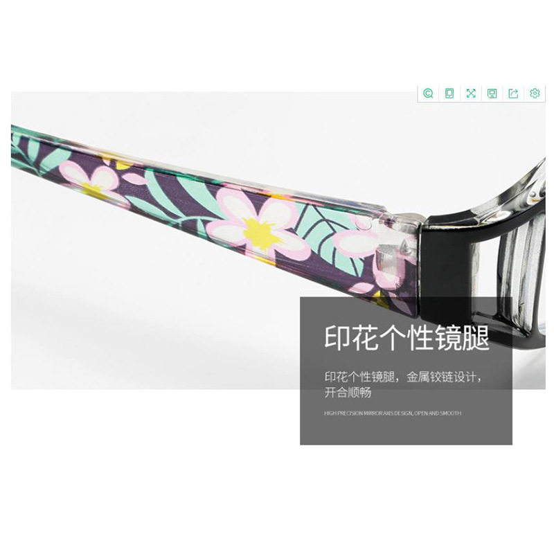 新品树脂镂空设计女式彩色老花眼镜优雅印花老人镜批发老花镜018