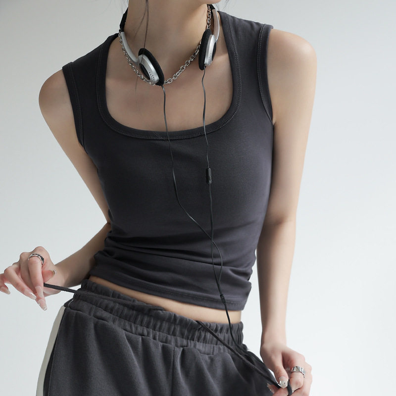 纯棉打底吊带背心女士内搭设计感