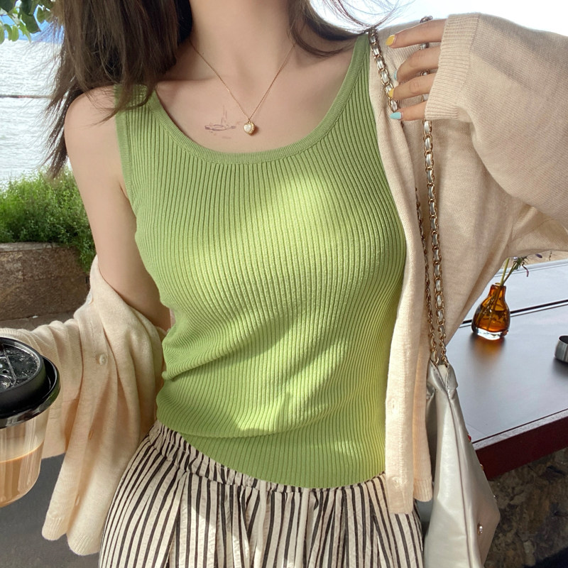 针织吊带背心女春夏外穿2026图片